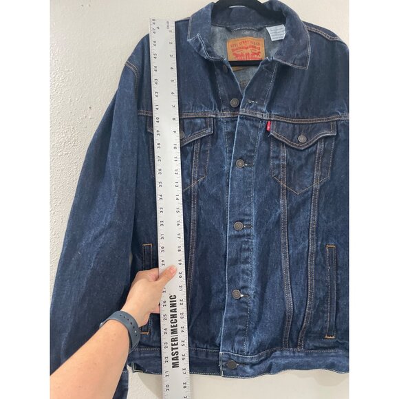 Levis Strauss Casual Button Front Blue Denim Jacket Mens XL front Pockets - Picture 6 of 7